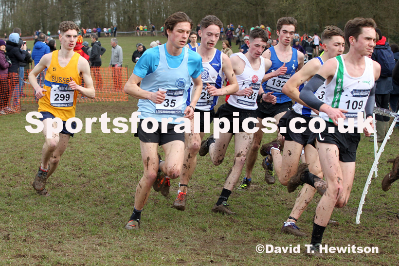 Mens under-20s, 2020 British Athletics Inter Counties Cross Country Champs., Prestwold Hall, Loughborough. Photo: David T. Hewitson/Sports for All Pics